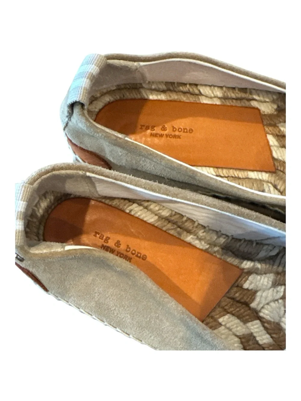 Rag & Bone Suede Espadrille Flats Taupe Size 39